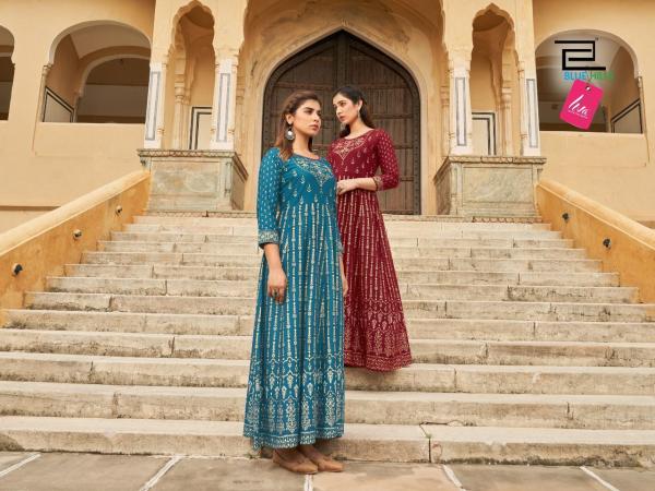 Blue Hills Leela 5 Long Rayon Anarkali Rayon Kurti Collection